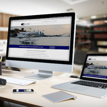 Salt Air Services website website displayed on a computer screen